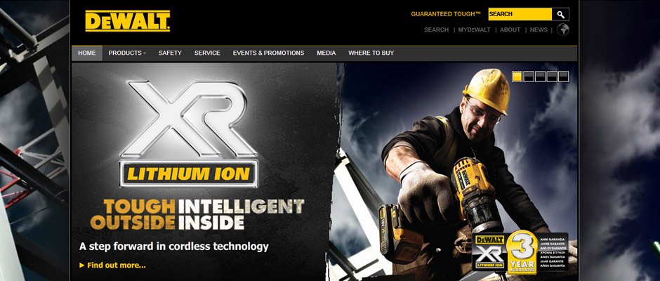 DeWalt Tools Homepage