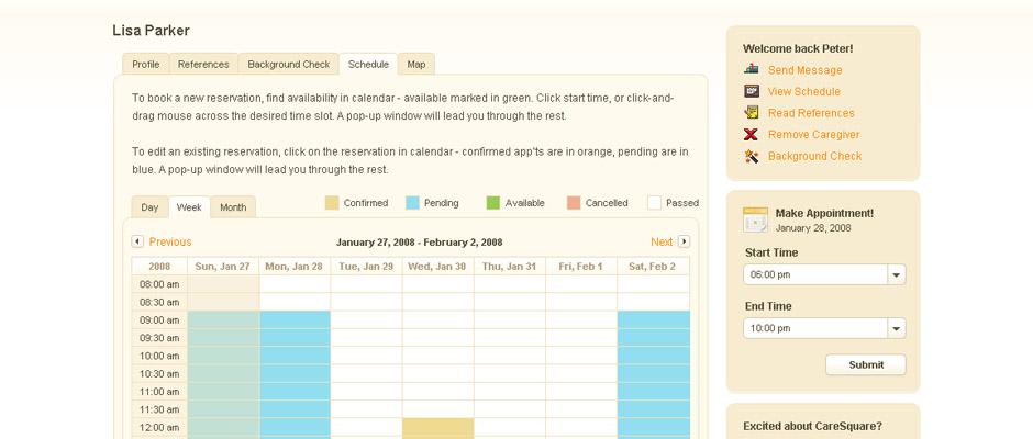 CareSquare Schedule